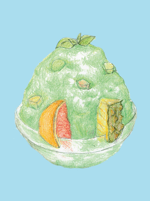 メロンのかき氷
